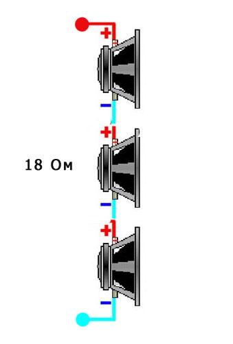 Схема подключения 3 пары динамиков