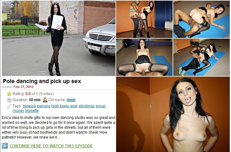 Pole dancing and pick up sex